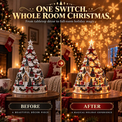 🎄 Christmas Village Projection Centerpiece – 4 Themed Villages