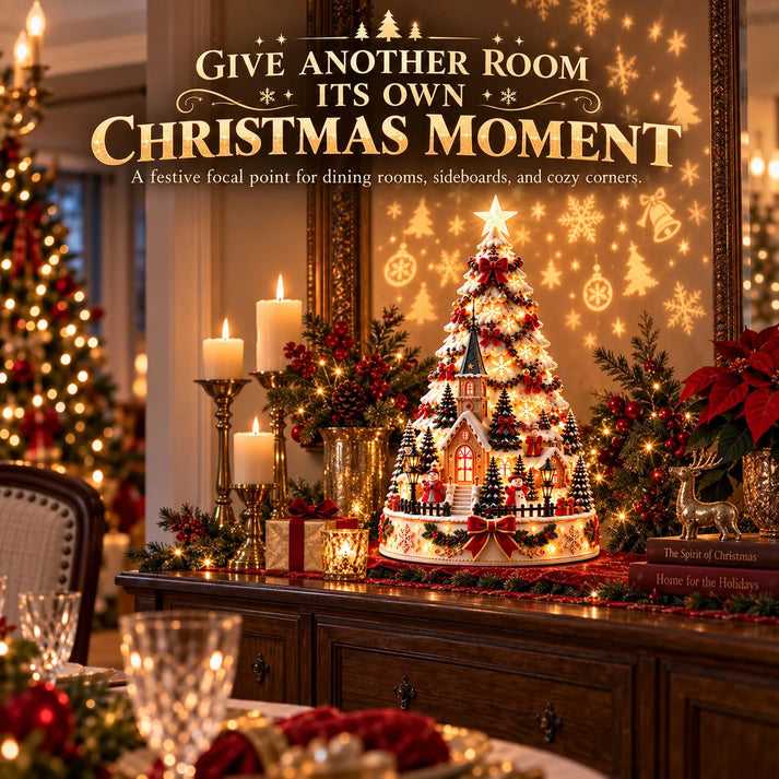 🎄 Christmas Village Projection Centerpiece – 4 Themed Villages