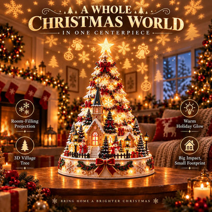 🎄 Christmas Village Projection Centerpiece – 4 Themed Villages