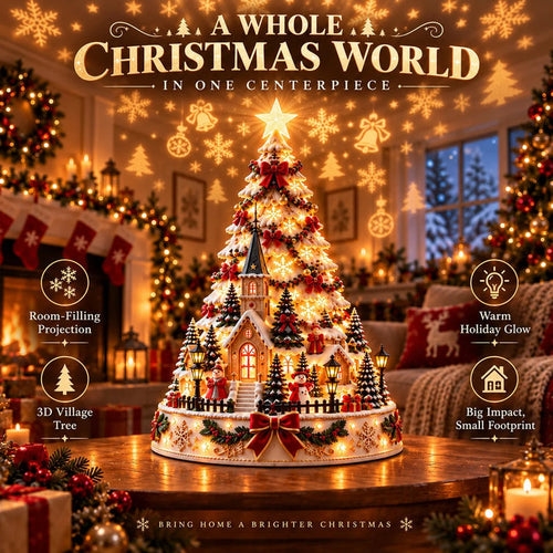 🎄 Christmas Village Projection Centerpiece – 4 Themed Villages