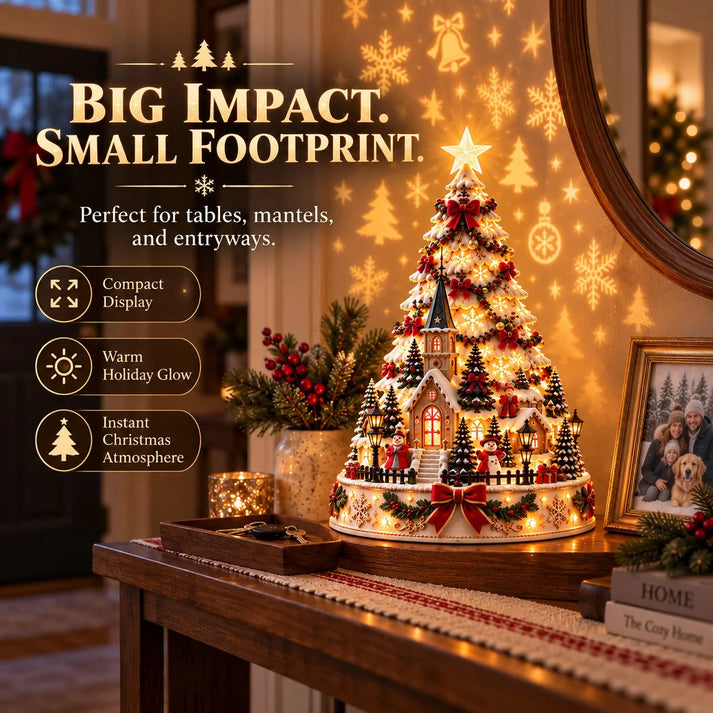 🎄 Christmas Village Projection Centerpiece – 4 Themed Villages