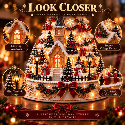 🎄 Christmas Village Projection Centerpiece – 4 Themed Villages