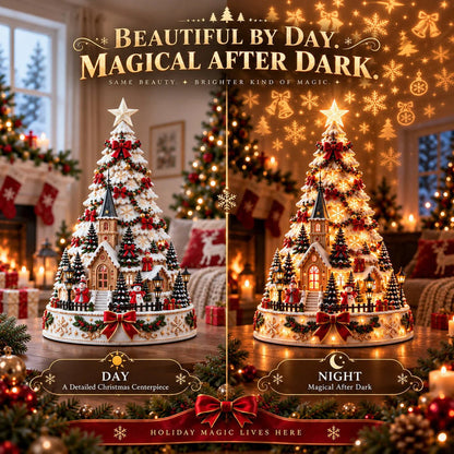 🎄 Christmas Village Projection Centerpiece – 4 Themed Villages
