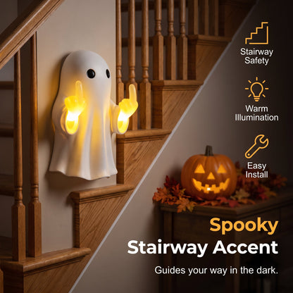 👻Ghost Wall Light - Cute Ghost Night Light with Middle Finger Gesture