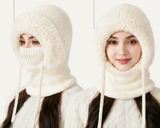 Stay Cozy and Stylish This Winter ❄️✨3 in 1 Beanie Hat For Women