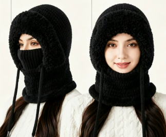 Stay Cozy and Stylish This Winter ❄️✨3 in 1 Beanie Hat For Women