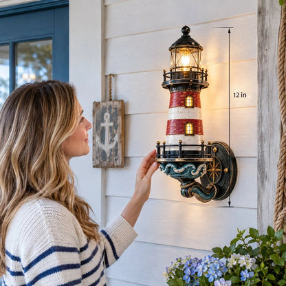 🌊 Vintage Coastal Lighthouse Wall Light