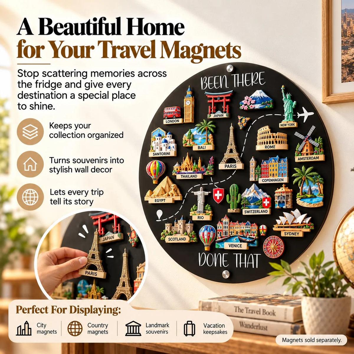 🌎✨travel Magnet Board - 💕every Magnet Has A Story. Every Journey Deserves A Place