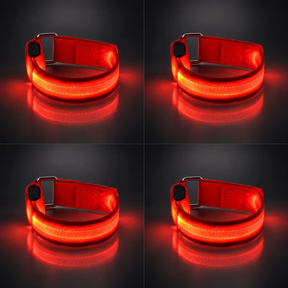🐎 Horse Led Leg Straps – 4 Pack | Rechargeable-look Night Riding Safety Lights ✨