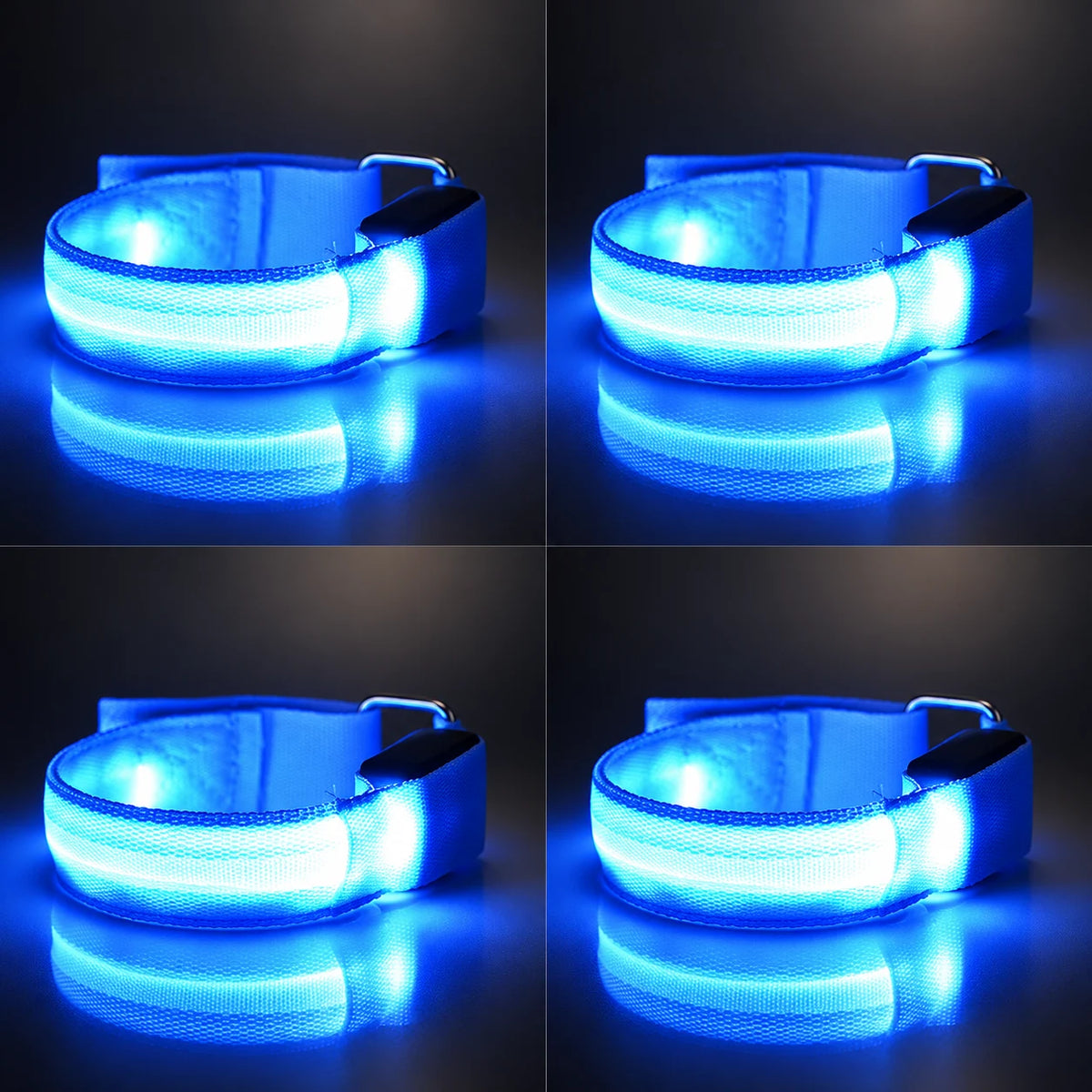 🐎 Horse Led Leg Straps – 4 Pack | Rechargeable-look Night Riding Safety Lights ✨