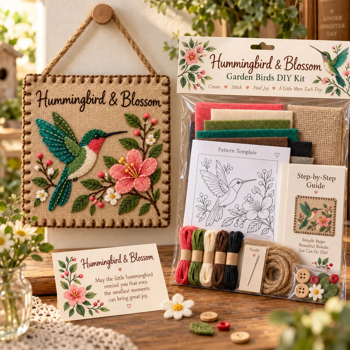 🐦 Garden Birds Fabric Weaving Kit