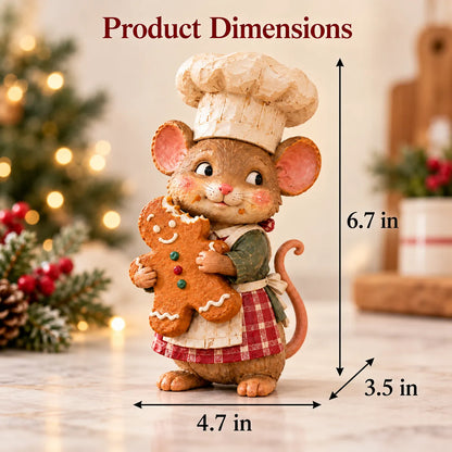 🍪 Gingerbread Mouse Baker Figurine