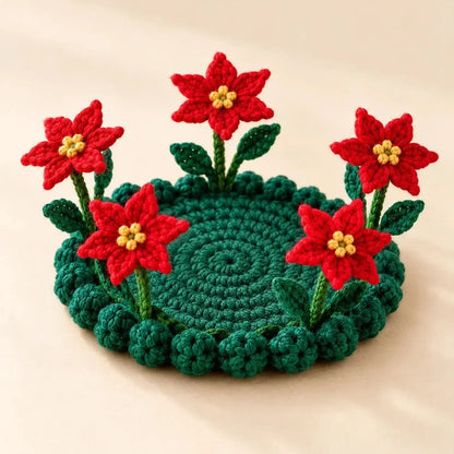 Handmade Crochet Floral Coaster | Everlasting Table Art 🌸