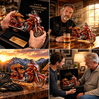 🏍️ The Open Road Never Leaves You – Motorcycle Whiskey Decanter 🥃