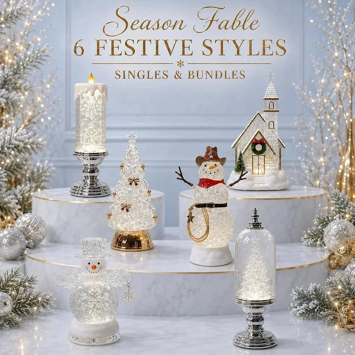 ❄️ Musical Christmas Snow Globe Lantern | Swirling Snow & Warm LED