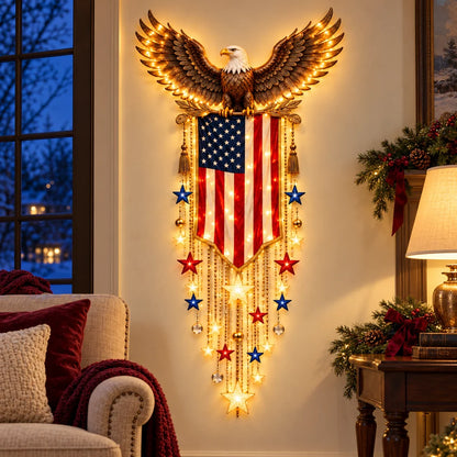 🇺🇸🗽 Liberty 250 Starfall Wall Glow – Patriotic Anniversary Lighted Keepsake