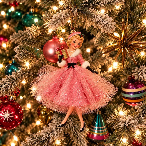 🔥 Last Day 49% OFF - Vintage Christmas Lady Ornaments – 1950s-Inspired Holiday Charm 🎄