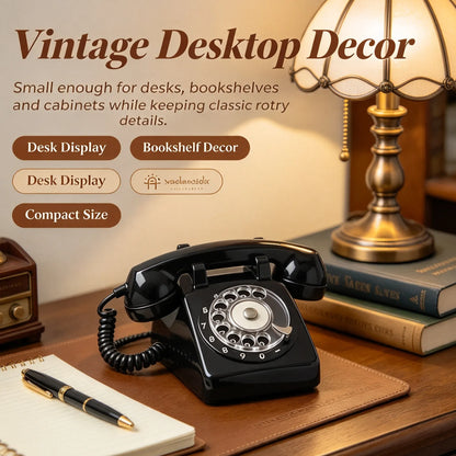 Mini Antique Rotary Phone Replica, Mini Retro Rotary Dial Desk Telephone