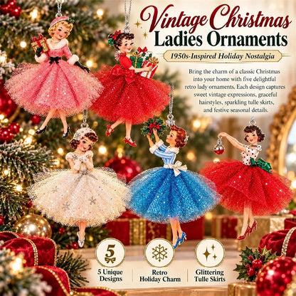 🔥 Last Day 49% OFF - Vintage Christmas Lady Ornaments – 1950s-Inspired Holiday Charm 🎄