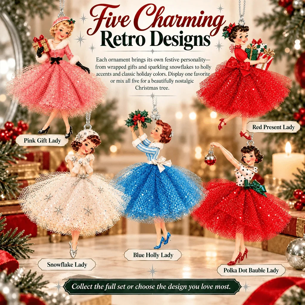 🔥 Last Day 49% OFF - Vintage Christmas Lady Ornaments – 1950s-Inspired Holiday Charm 🎄