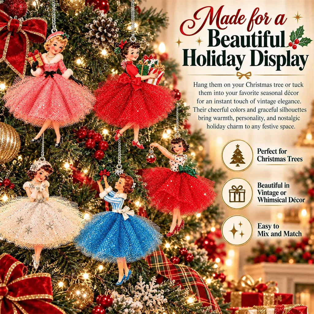 🔥 Last Day 49% OFF - Vintage Christmas Lady Ornaments – 1950s-Inspired Holiday Charm 🎄