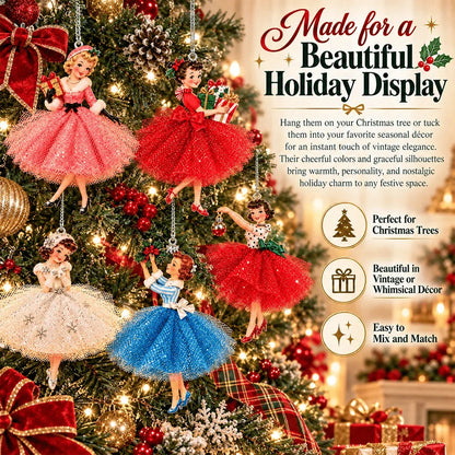 🔥 Last Day 49% OFF - Vintage Christmas Lady Ornaments – 1950s-Inspired Holiday Charm 🎄