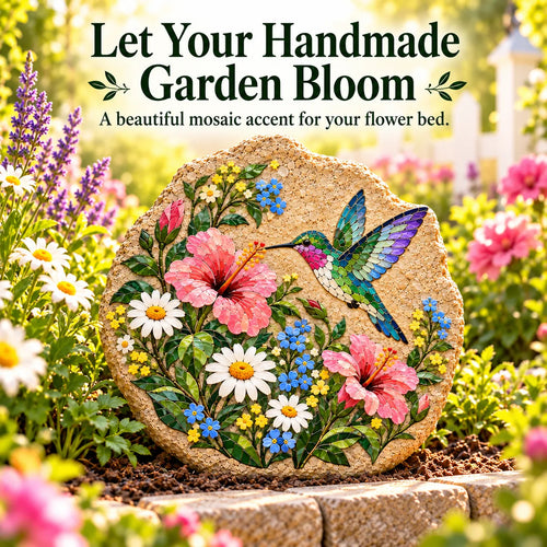 🐦 Beginner-Friendly Hummingbird & Wildflower Mosaic DIY Kit