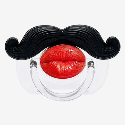 Red Lips and Mustache Baby Pacifier