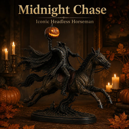 🎃🏇 Midnight Chase Headless Horseman Statue