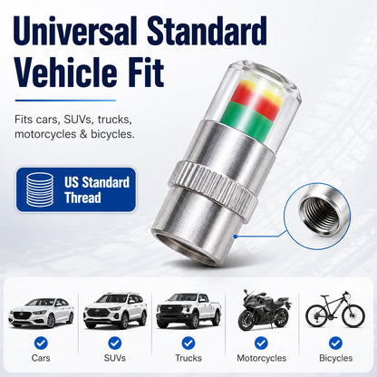 🚗🛠️4 PCS Car Tire Pressure Monitor Valve- tire valve stem caps
