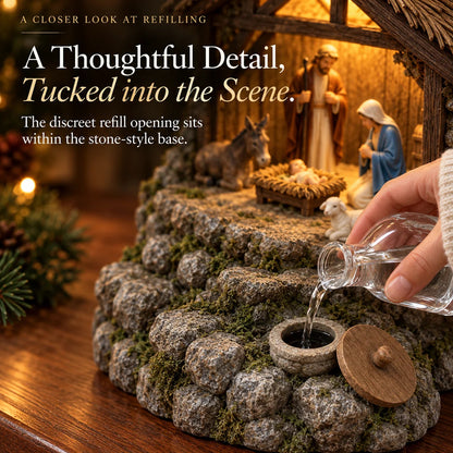 ⏰Limited Stock 50% OFF - ✨ Bethlehem Glow – Lighted Nativity Mist Diffuser ✝️
