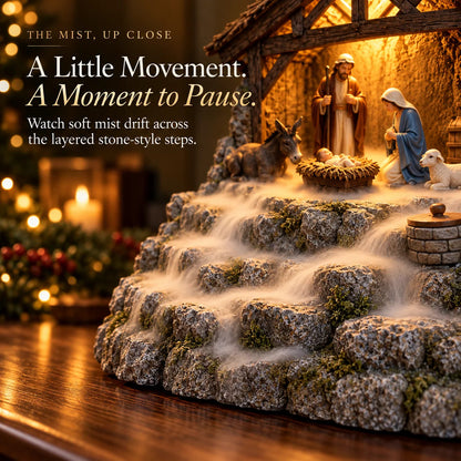 ⏰Limited Stock 50% OFF - ✨ Bethlehem Glow – Lighted Nativity Mist Diffuser ✝️
