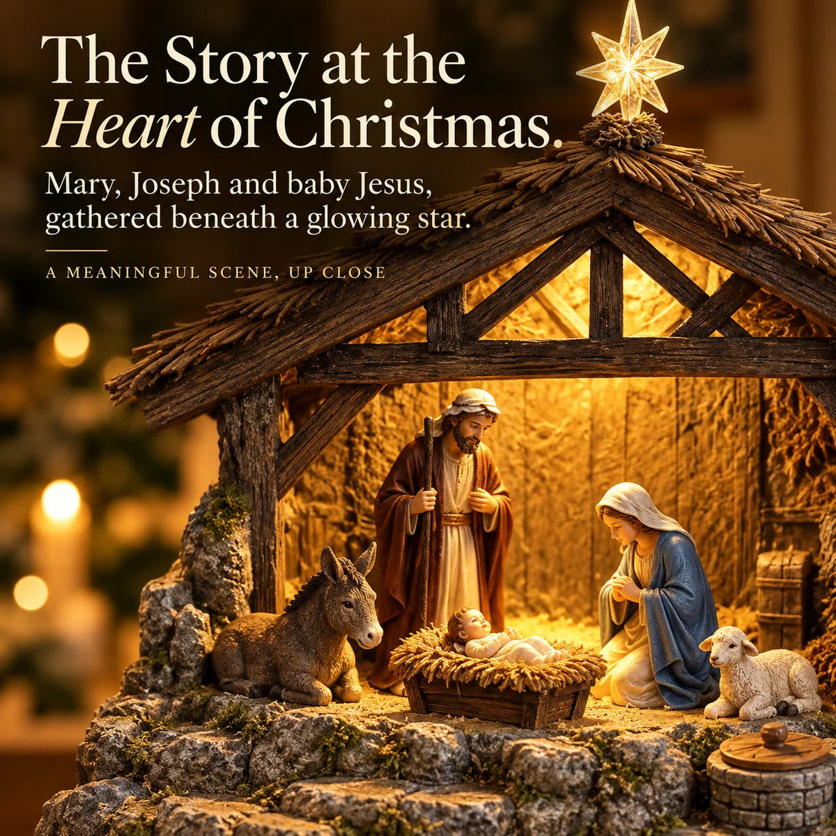 ⏰Limited Stock 50% OFF - ✨ Bethlehem Glow – Lighted Nativity Mist Diffuser ✝️