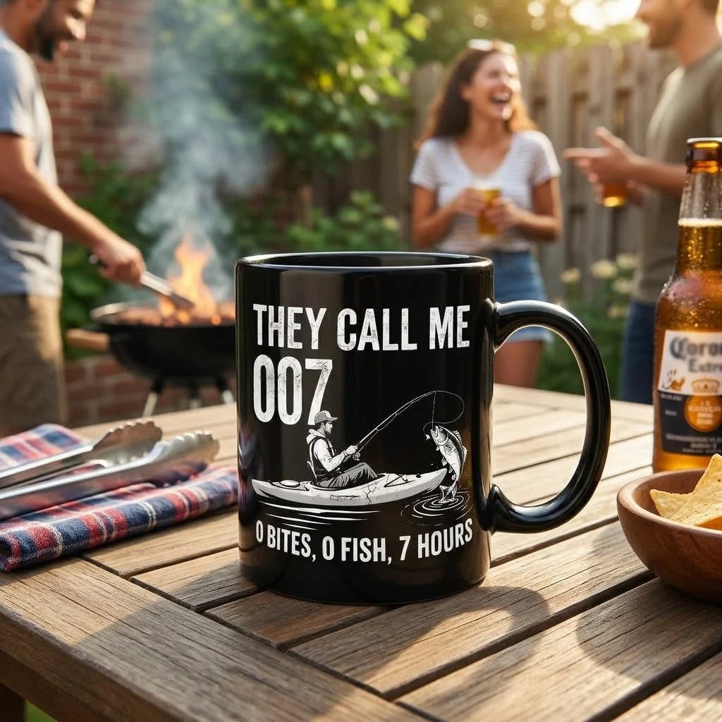 They Call Me 007 Funny Fishing Mug