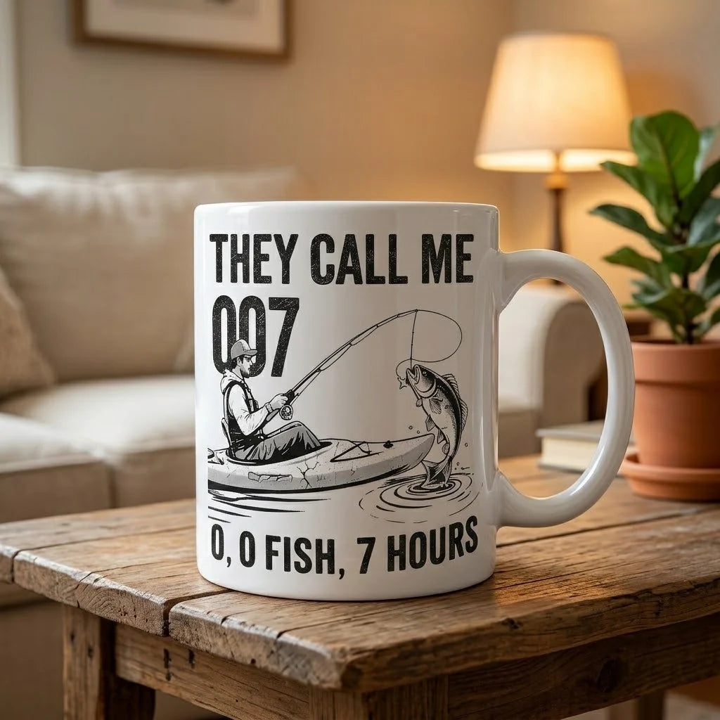 They Call Me 007 Funny Fishing Mug