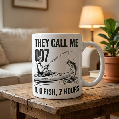 They Call Me 007 Funny Fishing Mug