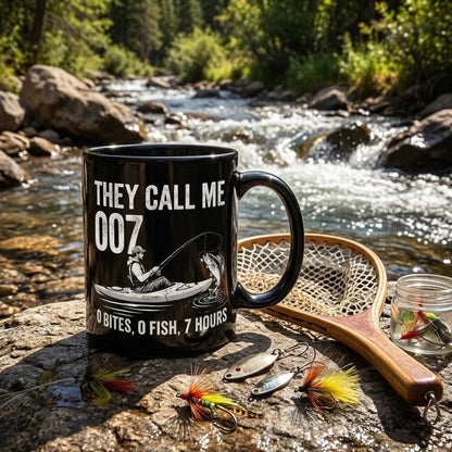 They Call Me 007 Funny Fishing Mug