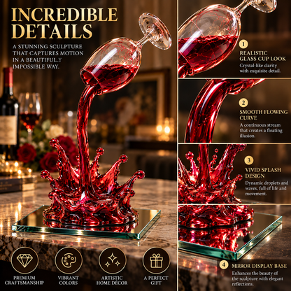 🍷 What If You Could Freeze A Perfect Moment? ✨ Floating Wine Glass Art Sculpture