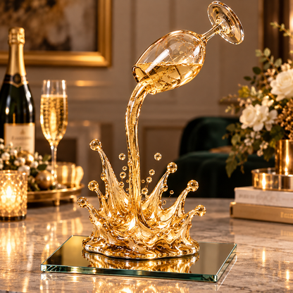 🍷 What If You Could Freeze A Perfect Moment? ✨ Floating Wine Glass Art Sculpture