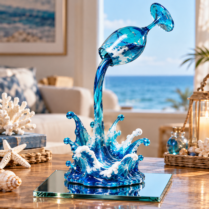 🍷 What If You Could Freeze A Perfect Moment? ✨ Floating Wine Glass Art Sculpture