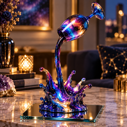 🍷 What If You Could Freeze A Perfect Moment? ✨ Floating Wine Glass Art Sculpture