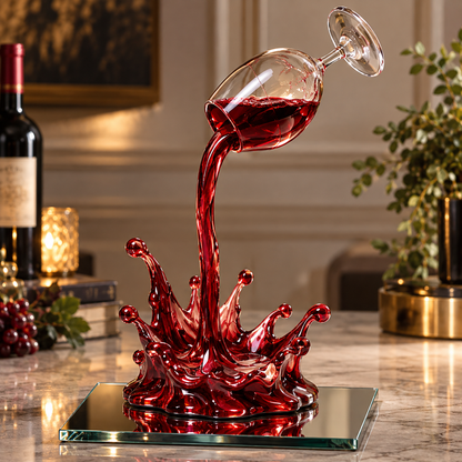 🍷 What If You Could Freeze A Perfect Moment? ✨ Floating Wine Glass Art Sculpture