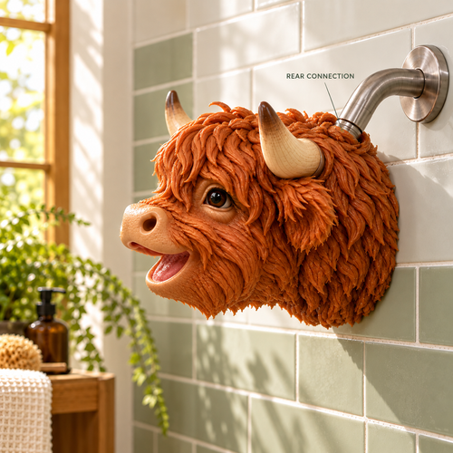 Highland Cow Novelty Shower Head