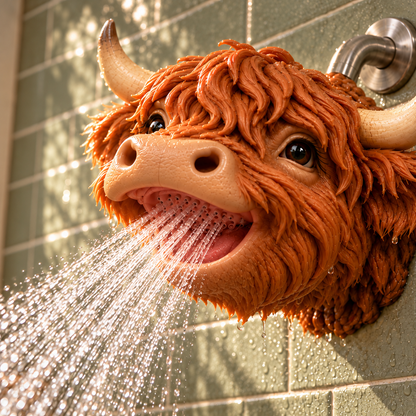 Highland Cow Novelty Shower Head