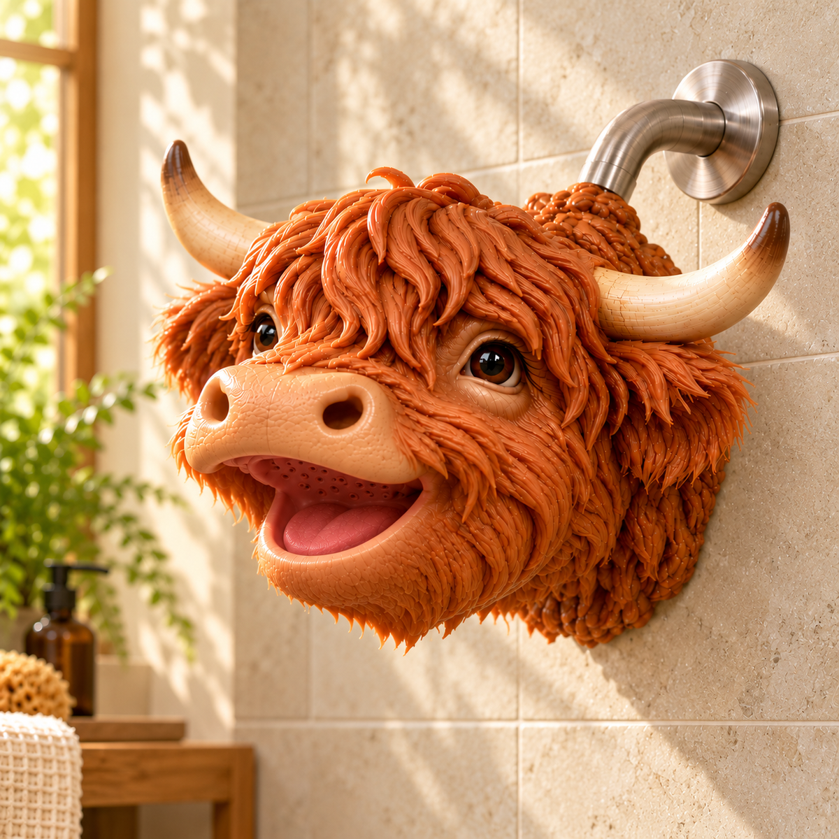 Highland Cow Novelty Shower Head