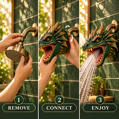 Emerald Wyvern™ Dragon Shower Head