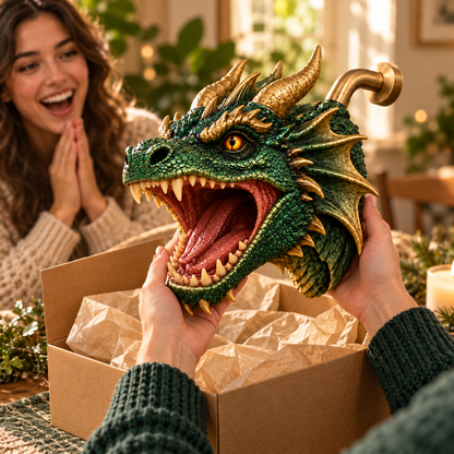 Emerald Wyvern™ Dragon Shower Head