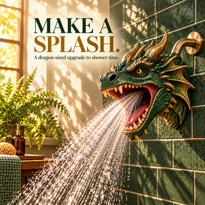 Emerald Wyvern™ Dragon Shower Head