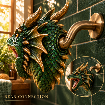 Emerald Wyvern™ Dragon Shower Head