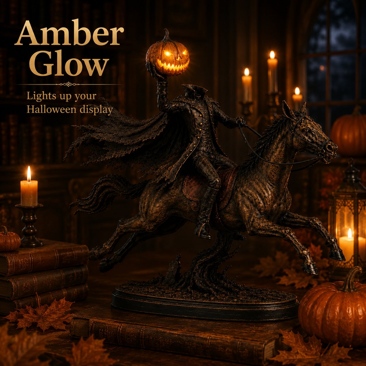 🎃🏇 Midnight Chase Headless Horseman Statue